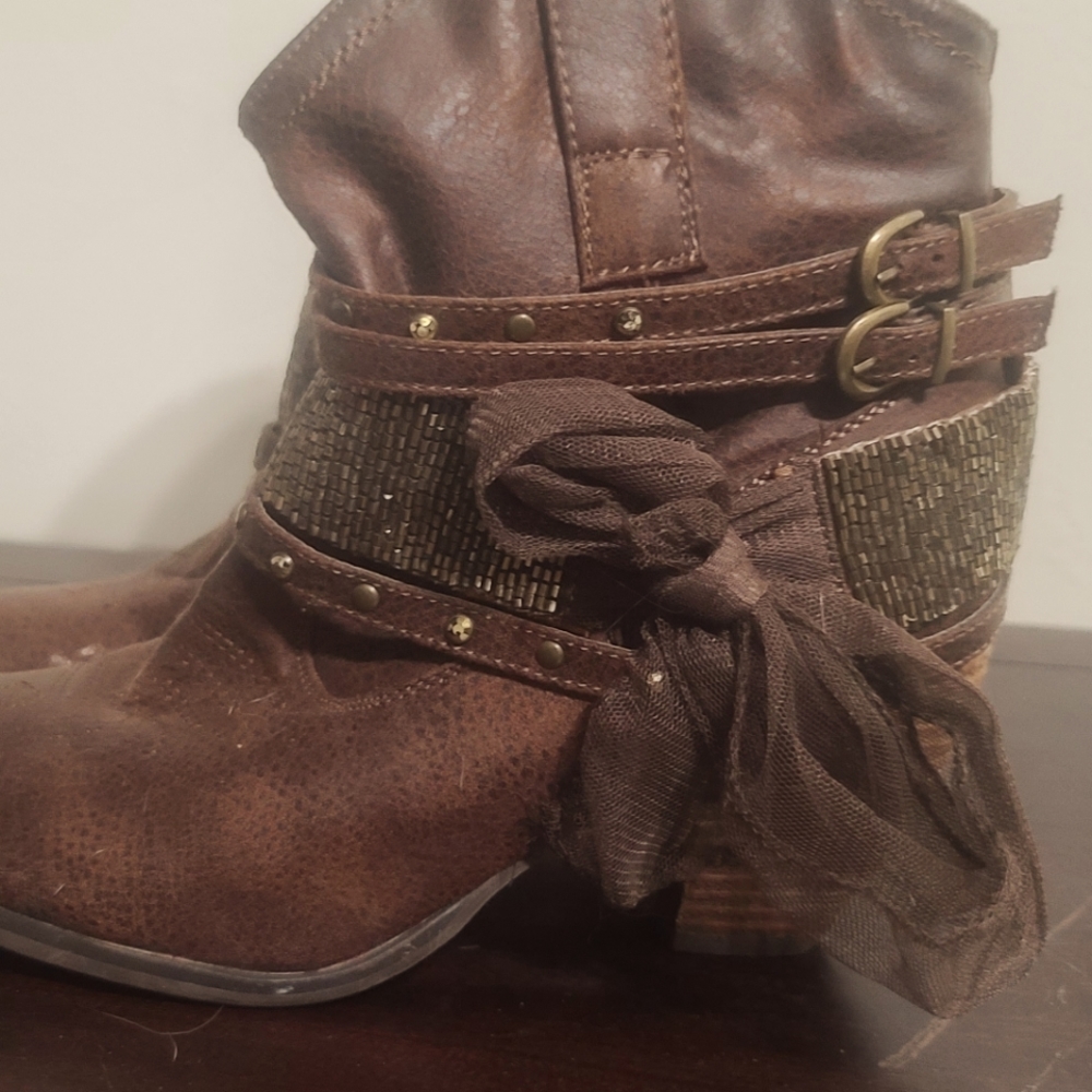 Brown booties